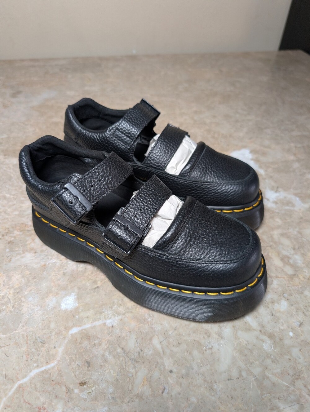 Dr.Martens Buzz Milled Nappa Leather Mary Jane Shoes Women's Size 6 New No Box